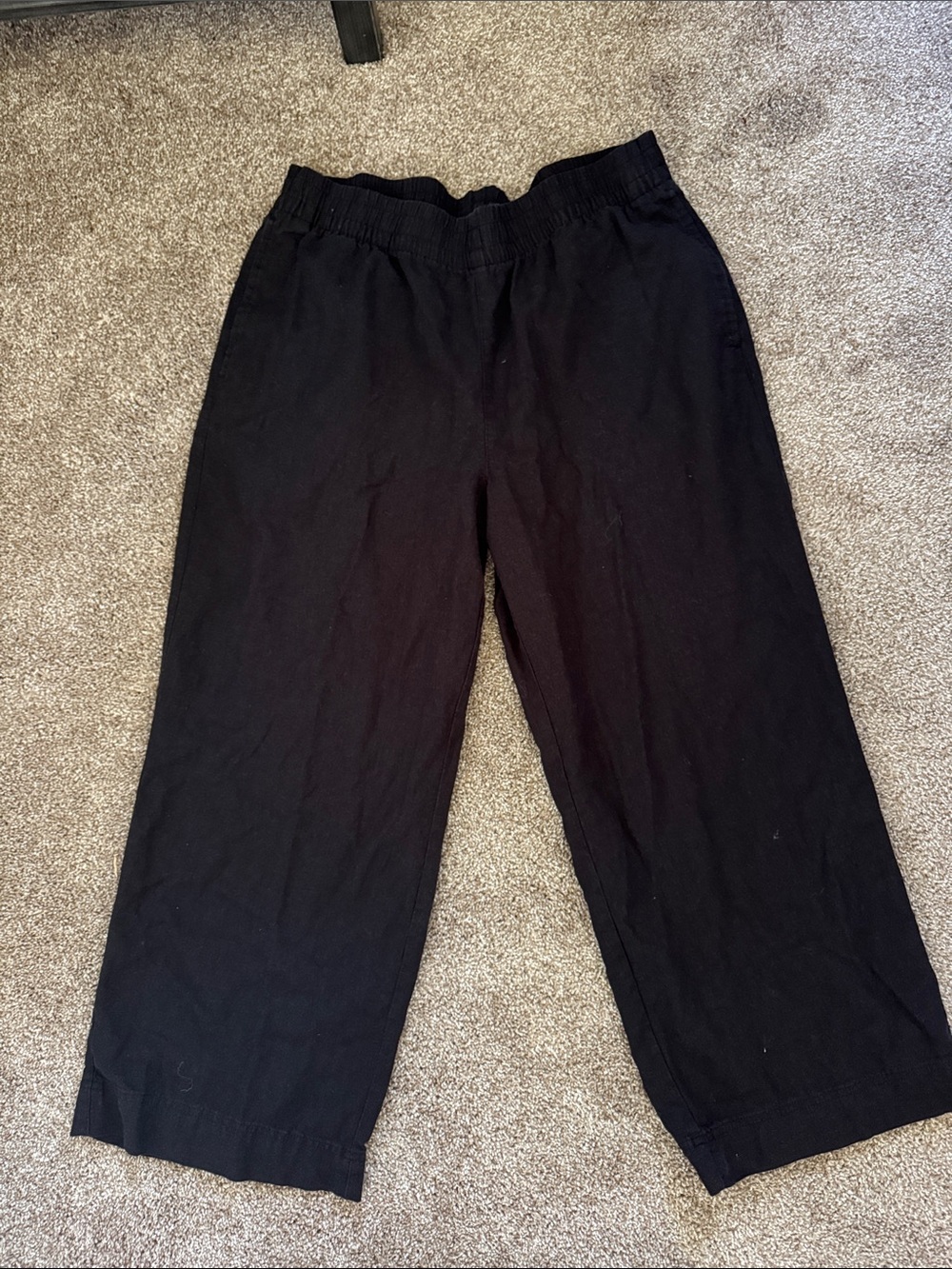 Old Navy Black Wide-Leg Elastic Waist Jogger Pants